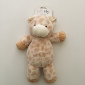 NEW KellyBaby 12” Giraffe Plush Brown Cream Tan Rattle Soft Stuffed Animal